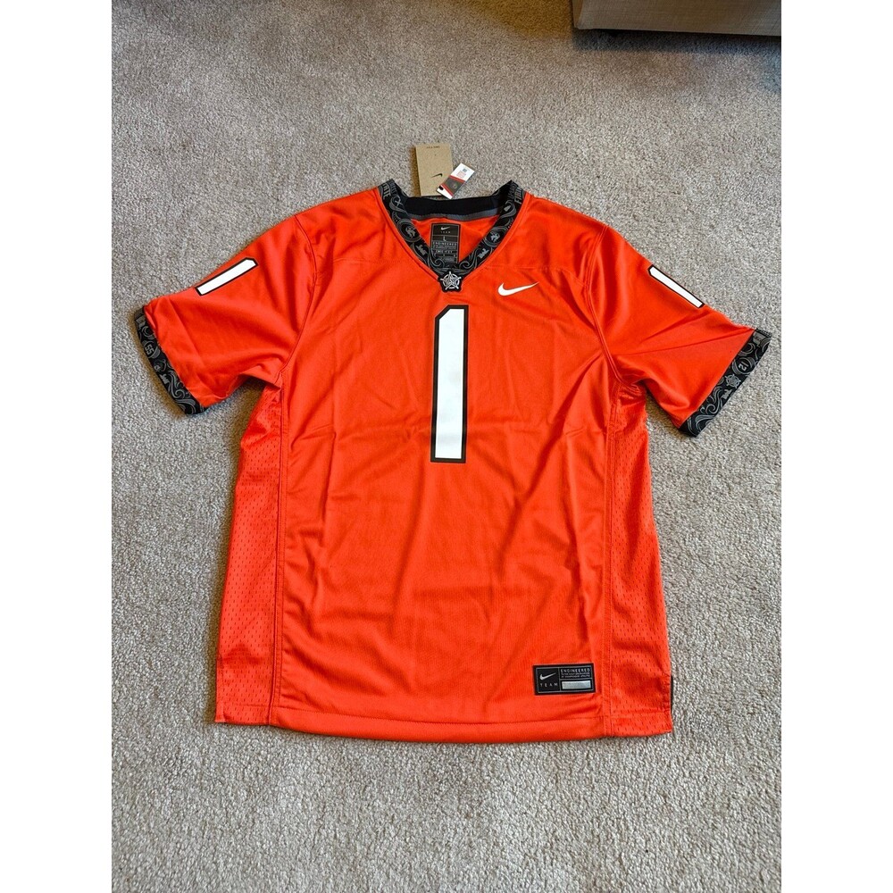 Oklahoma State Cowboys NWT Nike Men’s Football Jersey Size Large